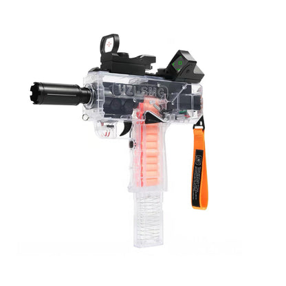 Transparent Full Auto UZI Electric Nerf Blaster