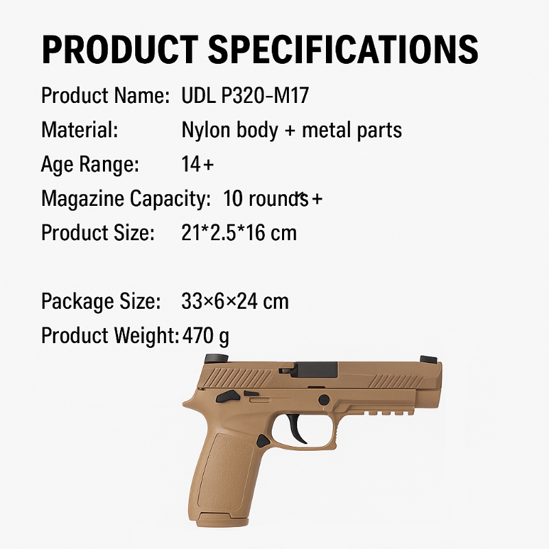 UDL SIG P320 M17 Gel Blaster Pistol