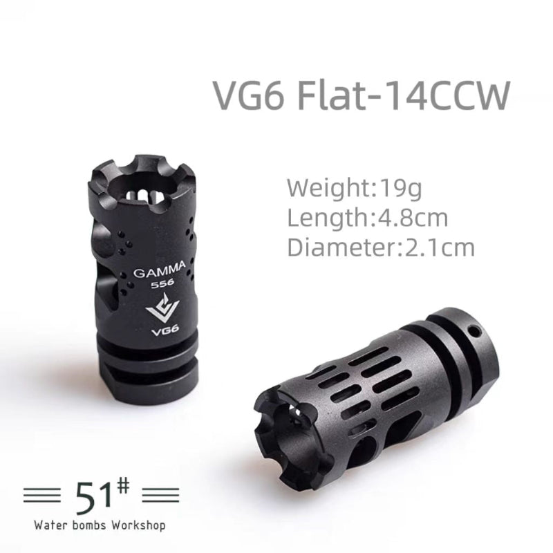 Metal Flash Hider Fire Caps 14mm CCW