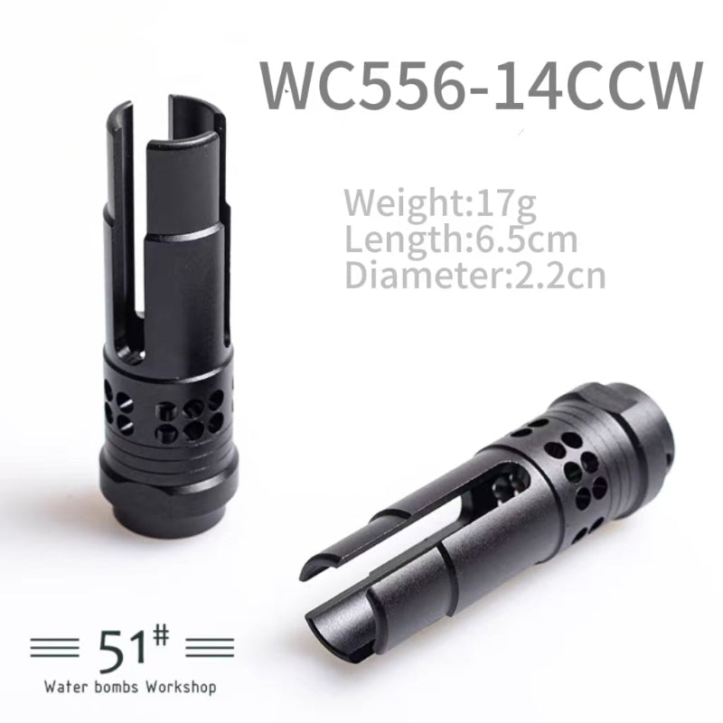 Metal Flash Hider Fire Caps 14mm CCW