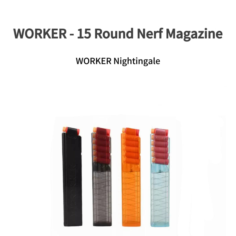 WORKER Nightingale 15-Round  Mini Angled Talon Nerf Magazine