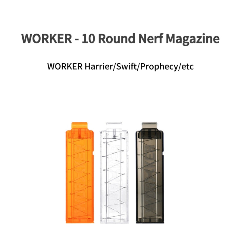 Worker 10-Round Talon Straight Nerf Magazine