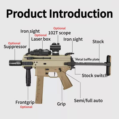 XYL APC9K Electric Metal Gel Blaster SMG