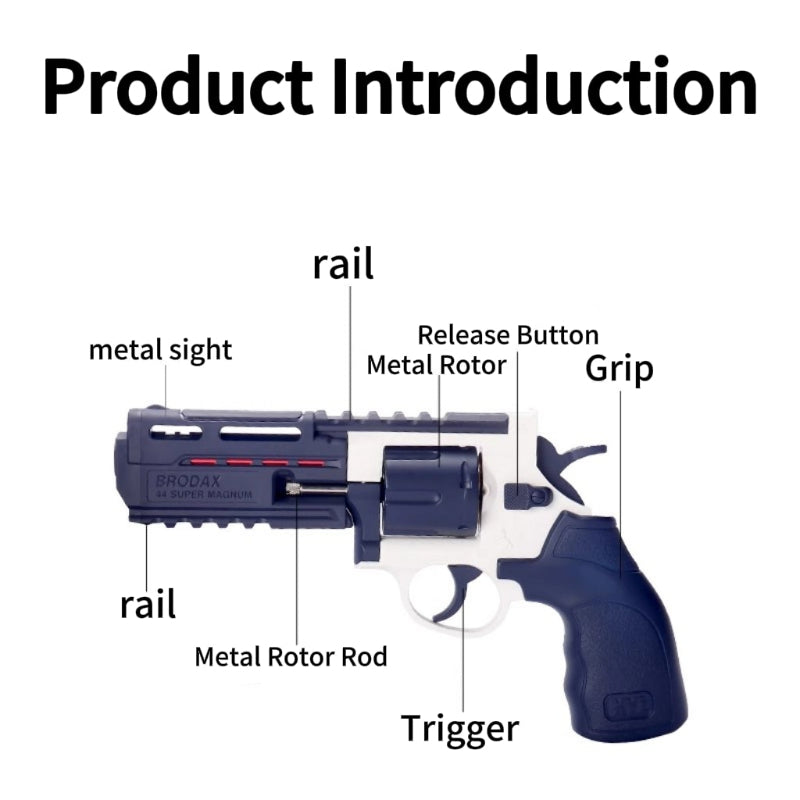 XYL BRODAX44 Nerf Revolver Foam Dart Blaster