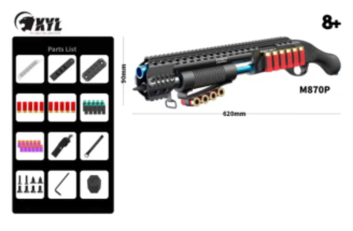 XYL M870 Nerf Shotgun Shell Ejecting