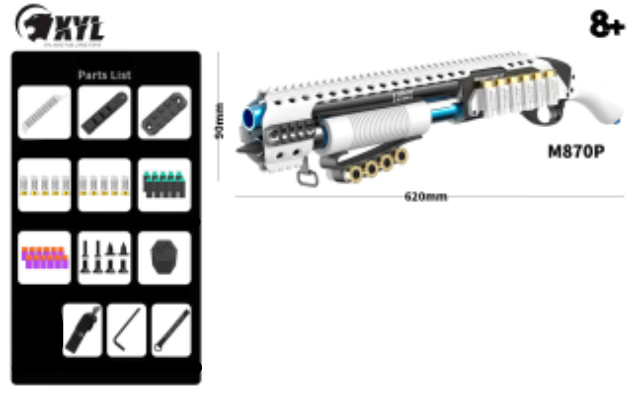XYL M870 Nerf Shotgun Shell Ejecting