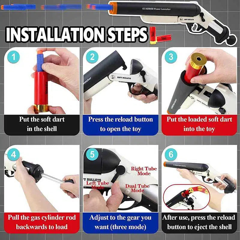 YL HDS68 Double Barrel Nerf Shotgun