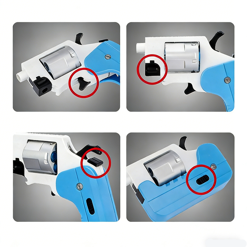 foldable revolver Switch Gun foam dart blaster