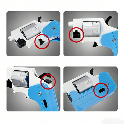 foldable revolver Switch Gun foam dart blaster